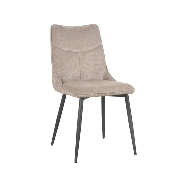 LABEL51 - Eetkamerstoel Riv 47x59x88 cm - Clay Cato | Zwart Metaal