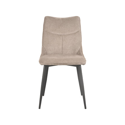 LABEL51 - Eetkamerstoel Riv 47x59x88 cm - Clay Cato | Zwart Metaal