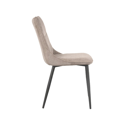 LABEL51 - Eetkamerstoel Riv 47x59x88 cm - Clay Cato | Zwart Metaal
