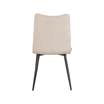 LABEL51 - Eetkamerstoel Riv 47x59x88 cm - Naturel Cato | Zwart Metaal