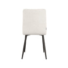LABEL51 - Eetkamerstoel Sam 44x57x86 cm - Champagne Boucle | Zwart Metaal