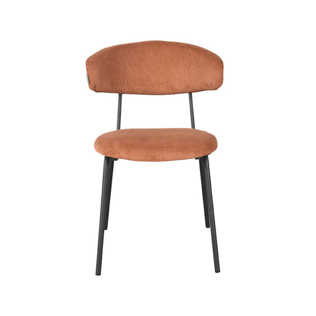 LABEL51 - Eetkamerstoel Zack 53x59x79 cm - Rust Ribcord | Zwart Metaal