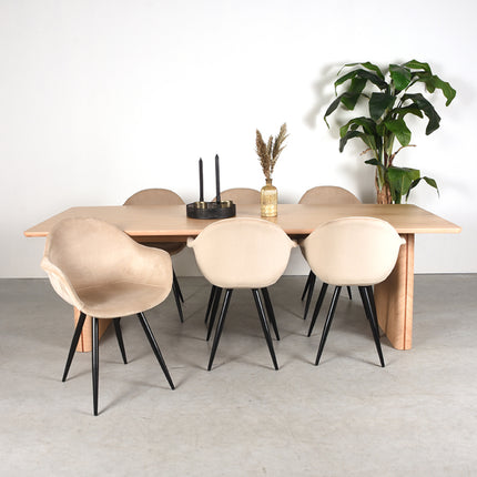 LABEL51 - Eettafel Jule 210x100x75 cm - Naturel Eiken