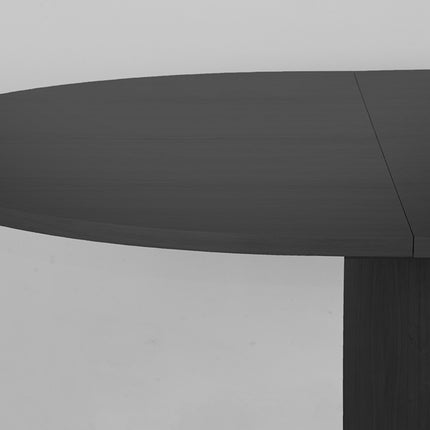 LABEL51 - Eettafel Oliva 150x130x78 cm (+ Uitschuifbaar 50 cm) - Zwart Eiken