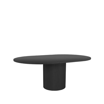 LABEL51 - Eettafel Oliva 150x130x78 cm (+ Uitschuifbaar 50 cm) - Zwart Eiken