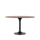 LABEL51 - Eettafel Otto 130x130x75 cm - Espresso Mangohout | Zwart Metaal