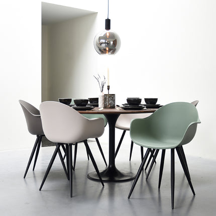 LABEL51 - Eetkamerstoel Luca 58x54x85 cm - Forest PP | Zwart Metaal