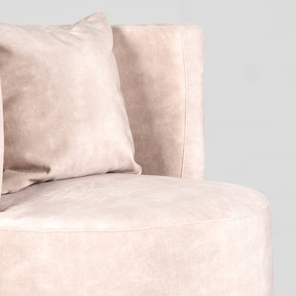LABEL51 - Fauteuil Evy 65x65x75 cm - Naturel Velours