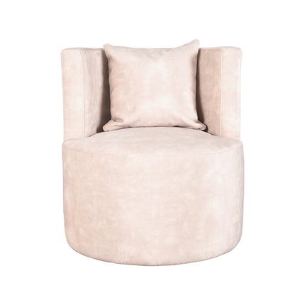 LABEL51 - Fauteuil Evy 65x65x75 cm - Naturel Velours