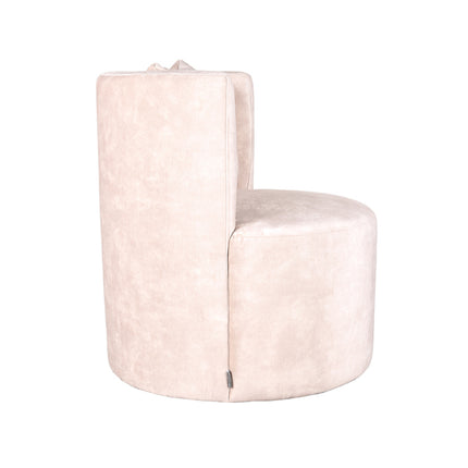 LABEL51 - Fauteuil Evy 65x65x75 cm - Naturel Velours