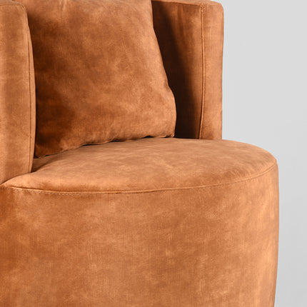 LABEL51 - Fauteuil Evy 65x65x75 cm - Oker Velours