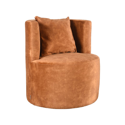 LABEL51 - Fauteuil Evy 65x65x75 cm - Oker Velours