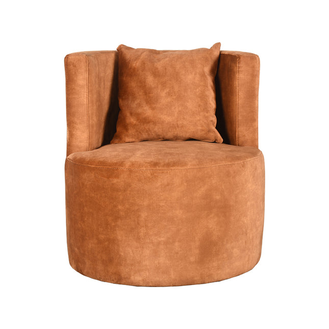 LABEL51 - Fauteuil Evy 65x65x75 cm - Oker Velours