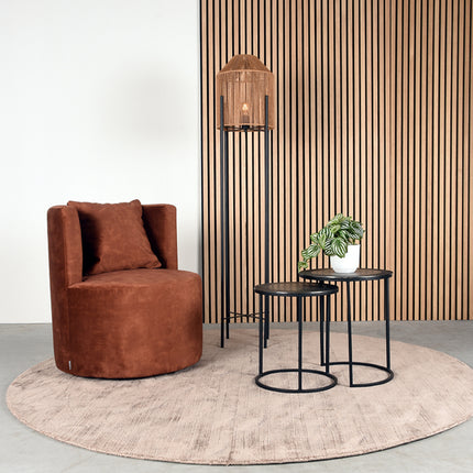 LABEL51 - Fauteuil Evy 65x65x75 cm - Rust Velours