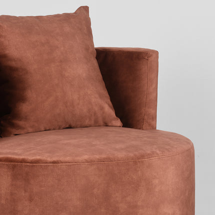 LABEL51 - Fauteuil Evy 90x90x75 cm - Rust Velours