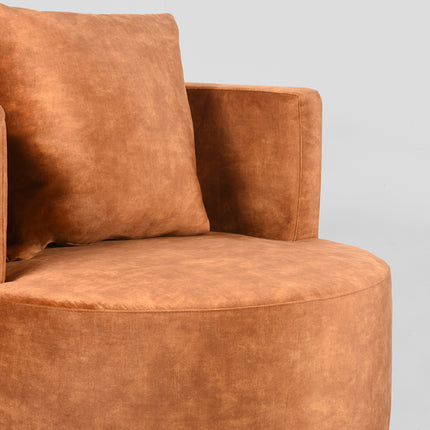 LABEL51 - Fauteuil Evy 90x90x75 cm - Oker Velours