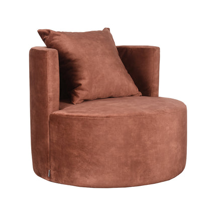 LABEL51 - Fauteuil Evy 90x90x75 cm - Rust Velours