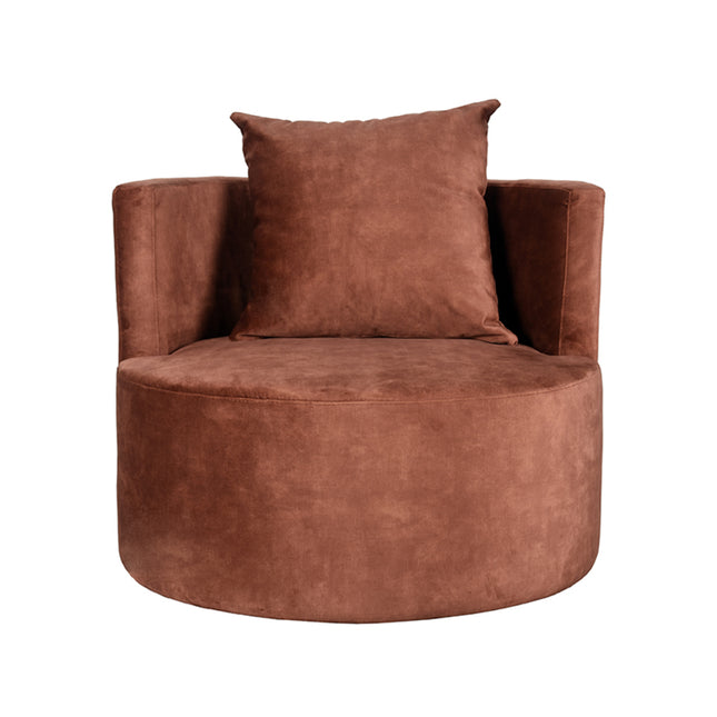 LABEL51 - Fauteuil Evy 90x90x75 cm - Rust Velours