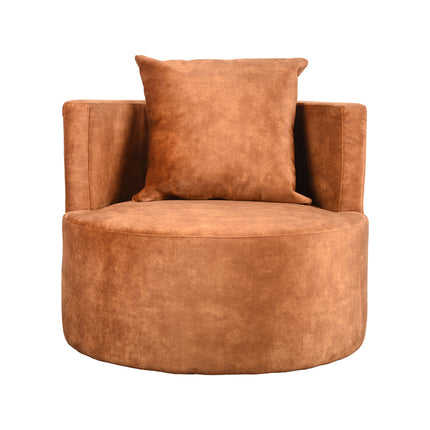 LABEL51 - Fauteuil Evy 90x90x75 cm - Oker Velours