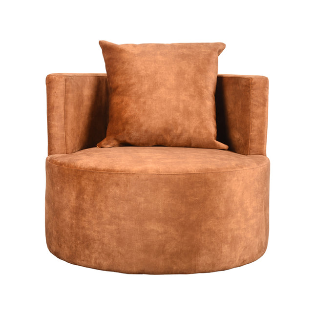 LABEL51 - Fauteuil Evy 90x90x75 cm - Oker Velours
