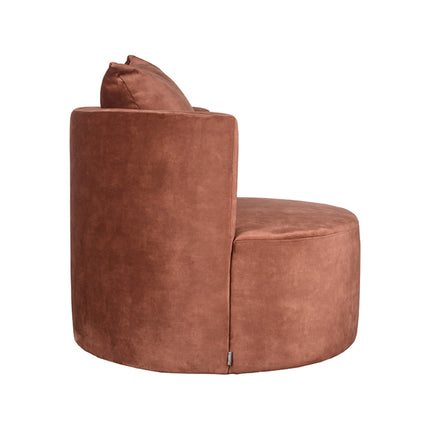 LABEL51 - Fauteuil Evy 90x90x75 cm - Rust Velours