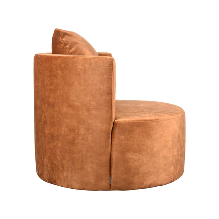 LABEL51 - Fauteuil Evy 90x90x75 cm - Oker Velours