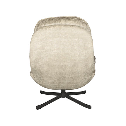 LABEL51 - Draaifauteuil Noel 76x90x100 cm - Beige Elegance | Zwart Metaal