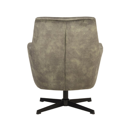 LABEL51 - Draaifauteuil Toby 75x80x85 cm - Hunter Velours | Zwart Metaal