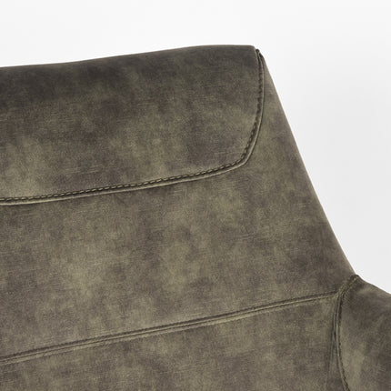 LABEL51 - Draaifauteuil Toby 75x80x85 cm - Hunter Velours | Zwart Metaal