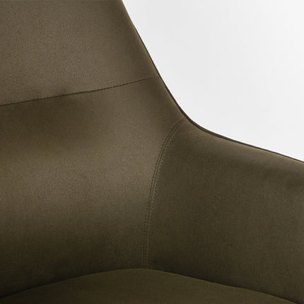 LABEL51 - Draaifauteuil Tod 76x75x90 cm - Army Microvezel | Zwart Metaal