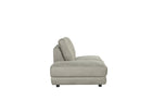 LABEL51 - Bank Tivoli Ottomane Links Voorstaand 135x102x83 cm - Taupe Micro Suede | Zwart hout