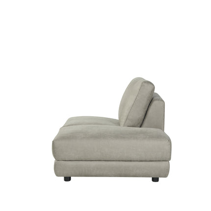 LABEL51 - Bank Tivoli Ottomane Rechts Voorstaand 135x102x83 cm - Taupe Micro Suede | Zwart Hout