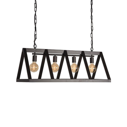 LABEL51 - Hanglamp Roof 95x35x38 cm - Zwart Staal