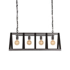 LABEL51 - Hanglamp Roof 95x35x38 cm - Zwart Staal