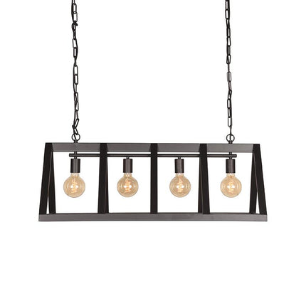 LABEL51 - Hanglamp Roof 95x35x38 cm - Zwart Staal