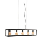 LABEL51 - Hanglamp Tetto 120x20x141 cm - Zwart Metaal
