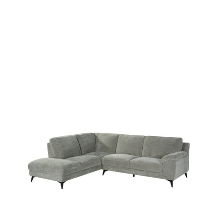 LABEL51 - Hoekbank Santino Links 257x215x85 cm - Stone Elite | Zwart Metaal