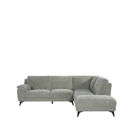 LABEL51 - Hoekbank Santino Rechts 257x215x85 cm - Stone Elite | Zwart Metaal