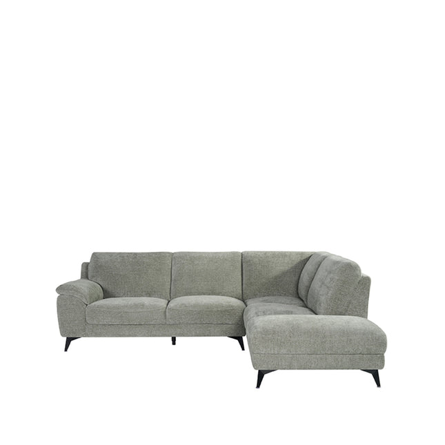 LABEL51 - Hoekbank Santino Rechts 257x215x85 cm - Stone Elite | Zwart Metaal