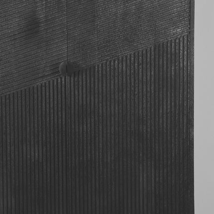 LABEL51 - Hoge Kast Cotia 100x40x200 cm - Zwart Mangohout | Zwart Metaal