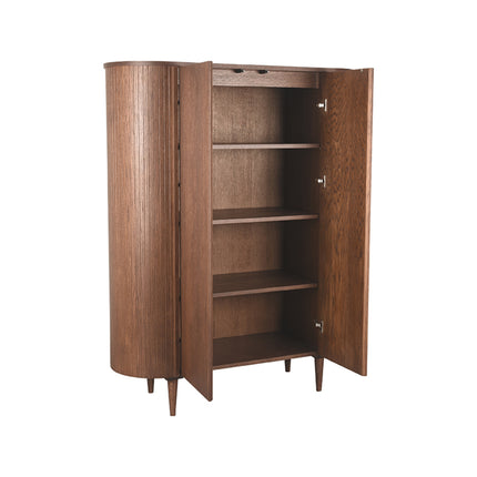 LABEL51 - Hoge Kast Oliva 125x47x158 cm - Walnoot Eiken