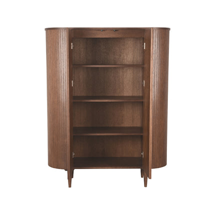 LABEL51 - Hoge Kast Oliva 125x47x158 cm - Walnoot Eiken