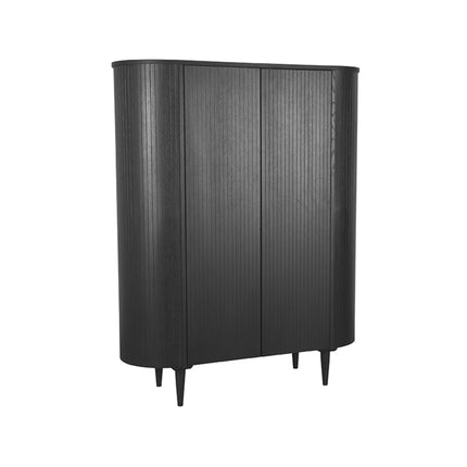 LABEL51 - Hoge Kast Oliva 125x47x158 cm - Zwart Eiken
