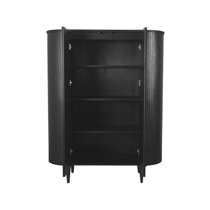 LABEL51 - Hoge Kast Oliva 125x47x158 cm - Zwart Eiken