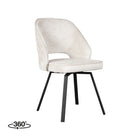 LABEL51 - Eetkamerstoel Lewis 52x58x84 cm - Creme Elegance | Zwart Metaal