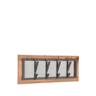 LABEL51 - Kapstok Crude 75x11x30 cm - Burned Steel l Naturel Mangohout