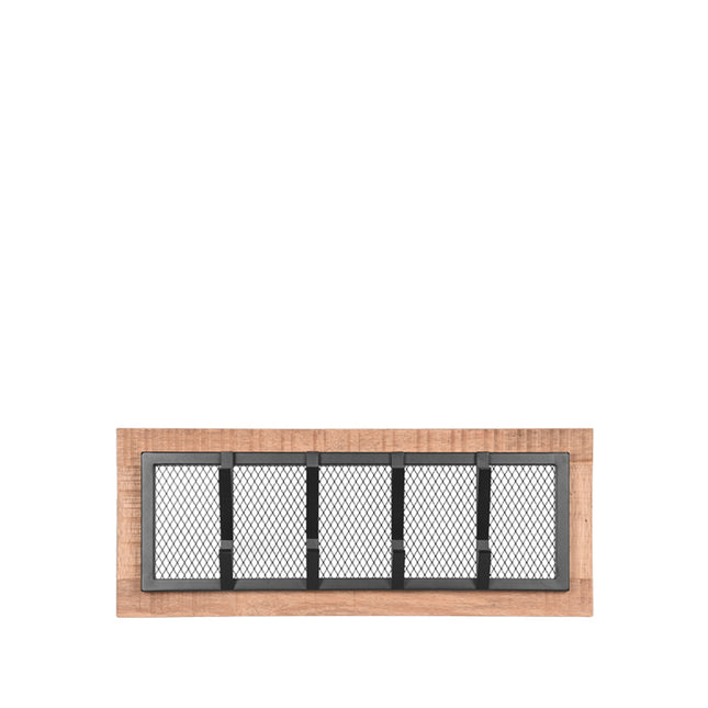 LABEL51 - Kapstok Crude 75x11x30 cm - Naturel Mangohout | Zwart Metaal