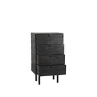 LABEL51 - Ladekast Cotia 50x30x90 cm - Zwart Mangohout | Zwart Metaal