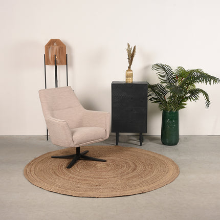 LABEL51 - Ladekast Cotia 50x30x90 cm - Zwart Mangohout | Zwart Metaal