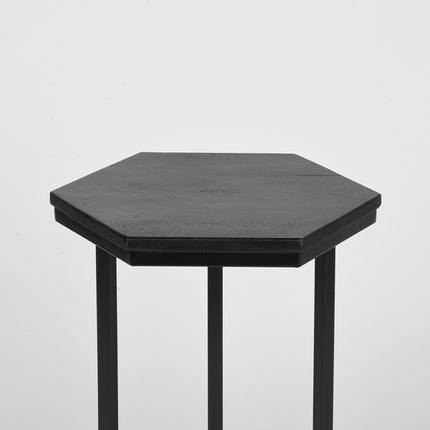 D-MAXX - Laptoptafel Slide 40x40x62 cm - Zwart Mangohout | Zwart Metaal